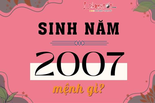 Sinh năm 2007 mệnh gì? Tuổi Đinh Hợi cầm tinh con gì, hợp màu gì, làm ăn với tuổi nào dễ giàu có?