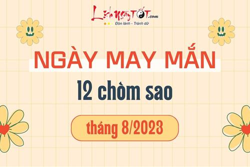 “Soi” ngày may mắn tháng 8/2023 của 12 chòm sao, đạt nhiều thành tích vẻ vang, phú quý viên mãn