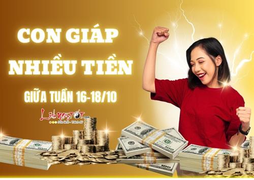 Giữa tuần (16-18/10): Thần Tài sủng ái, 3 con giáp này may mắn không ai sánh bằng