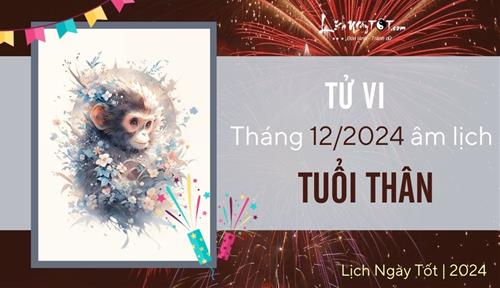 Tử vi tháng 12/2024 tuổi Thân âm lịch: Vận trình nhẹ nhàng, khó khăn lùi xa