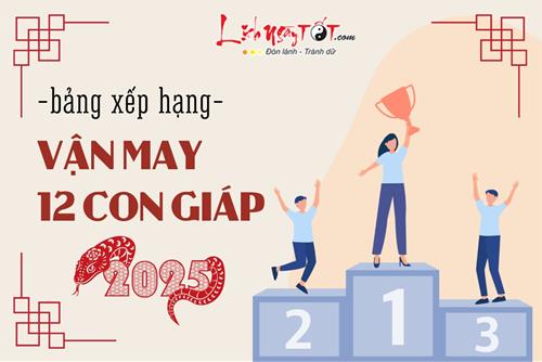 Bảng xếp hạng vận may của 12 con giáp năm 2025: Ai xứng đáng bước lên bục vinh quang?