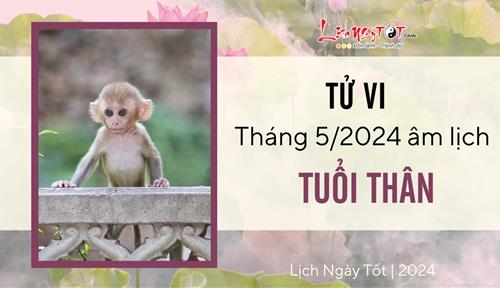 Tử vi tháng 5/2024 tuổi Thân âm lịch: Làm ăn có DƯ, đi đường nên cẩn thận