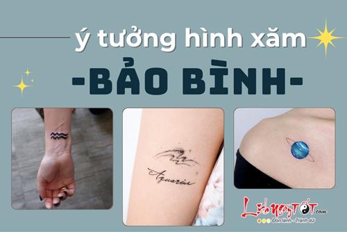 Ý tưởng hình xăm cho cung Bảo Bình siêu ĐỘC lạ, xăm một lần - MAY cả đời