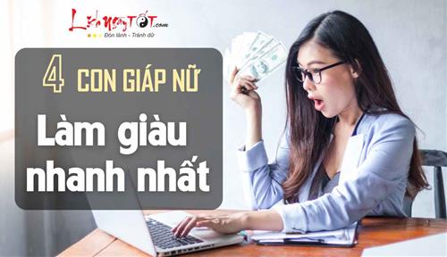 4 con giáp nữ LÀM GIÀU nhanh nhất, CHẠM vào đâu cũng RA TIỀN, tài giỏi hết phần thiên hạ