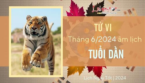 Tử vi tháng 6/2024 tuổi Dần âm lịch: Hung cát tương tề, tập trung hoàn thiện bản thân