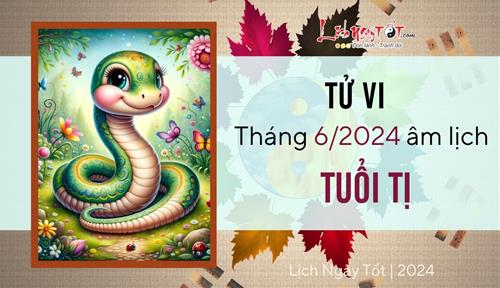 Tử vi tháng 6/2024 tuổi Tị âm lịch: Vận khí ủng hộ mạnh mẽ tiến về phía trước