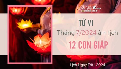 Tử vi tháng 7/2024 của 12 con giáp âm lịch: Ai nên hào phóng, vui vẻ hơn với mọi người?