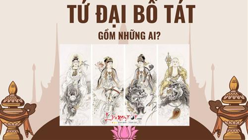 Tứ Đại Bồ Tát gồm những ai, hình tướng của mỗi Ngài trông đặc biệt như thế nào?