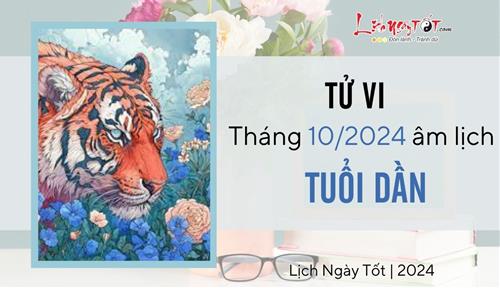Tử vi tháng 10/2024 tuổi Dần âm lịch: Thận trọng nếu không sẽ lao đao vì thị phi hoặc kiện tụng