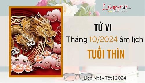 Tử vi tháng 10/2024 tuổi Thìn âm lịch: Độc lập, bản lĩnh thể hiện năng lực nổi bật