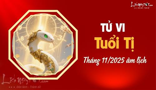 Tử vi tháng 11/2025 tuổi Tị âm lịch: Giai đoạn nhẹ nhàng, thuận buồm xuôi gió