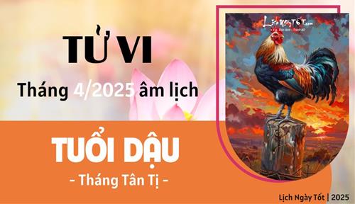 Tử vi tháng 4/2025 tuổi Dậu âm lịch: Gặt hái thành quả đáng kể nhờ sự linh hoạt, khéo léo