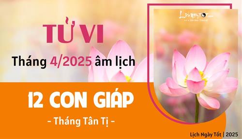 Tử vi tháng 4/2025 của 12 con giáp âm lịch: Tháng mới mở cơ hội lớn cho con giáp nào?