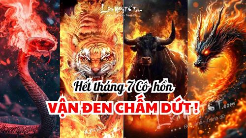 Hết tháng 7 âm là hết ĐEN, 4 con giáp XẢ xui đón LỘC, sống đời vừa GIÀU vừa SƯỚNG - Đáng chờ mong!