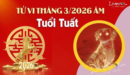 Tử vi tháng 3/2026 tuổi Tuất âm lịch: Đối mặt với một giai đoạn khá cam go