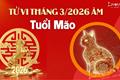 Tử vi tháng 3/2026 tuổi Mão âm lịch: Hung vận tăng mạnh nếu thiếu sự tỉnh táo