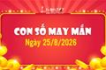 Con số may mắn hôm nay 25/8/2026 theo năm sinh: Hứng vận may và phúc lộc trời ban